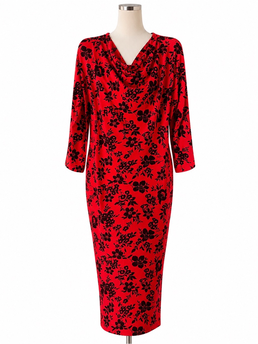 Handmade Designer Midi Dress – Original One-of-a-Kind Creation – Size M